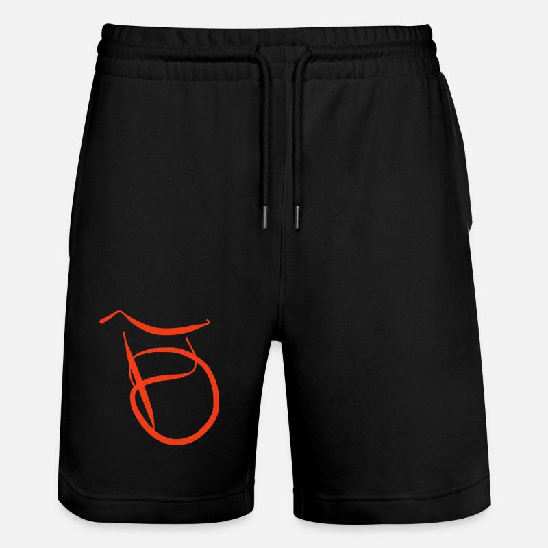 Orange B sur pull noir - Short de jogging bio TRAINER Stanley/Stella unisexe - noir