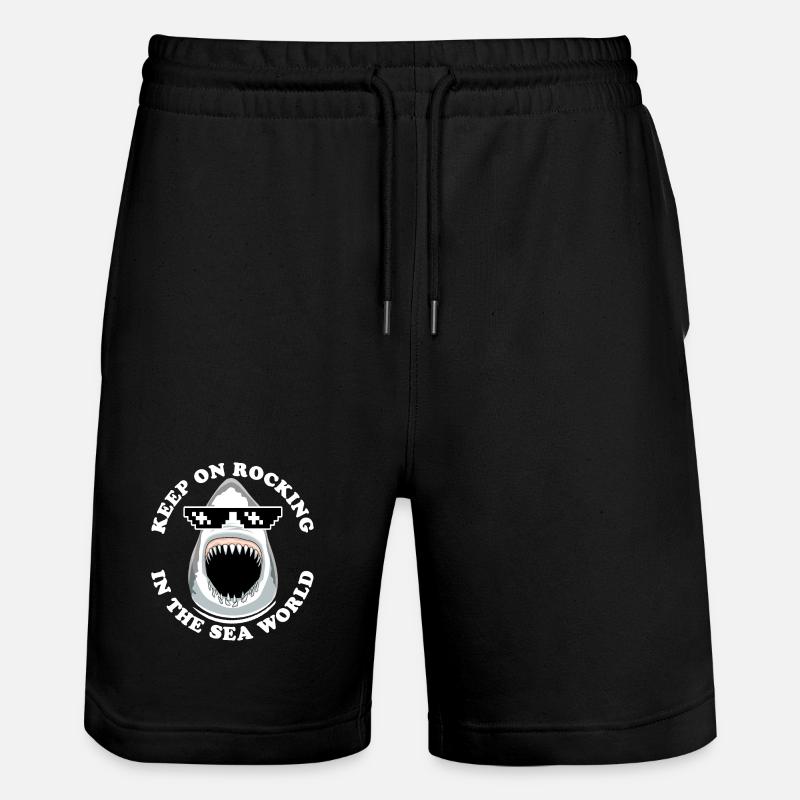 Requin Avec Lunettes De Soleil - Short de jogging bio TRAINER Stanley/Stella unisexe - noir