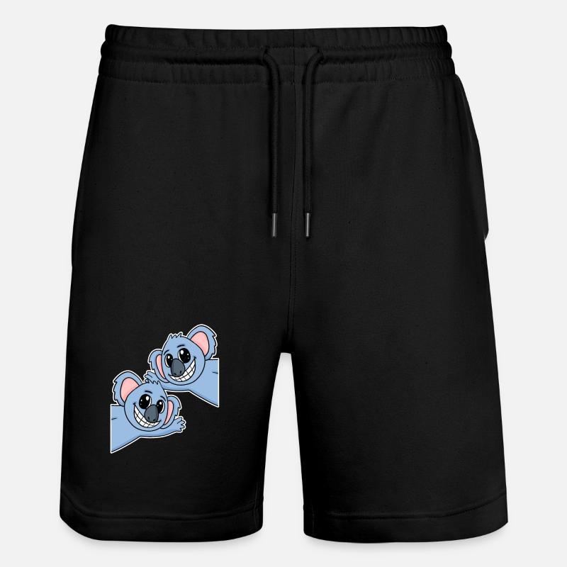 Koala Koalas - Stanley/Stella Trainer Unisex Organic Jogging Shorts - black