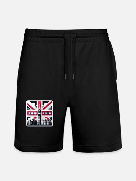 London is Calling - Stanley/Stella Unisex Bio Joggingshorts Trainer - Schwarz
