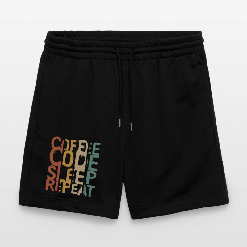 Coffee Code Sleep Repeat – Developer Design Stanley/Stella Trainer Unisex Organic Jogging Shorts