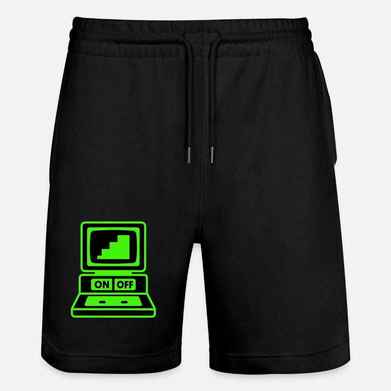 Computer Minimal Pop-Art - Stanley/Stella Unisex Bio Joggingshorts Trainer  - Schwarz