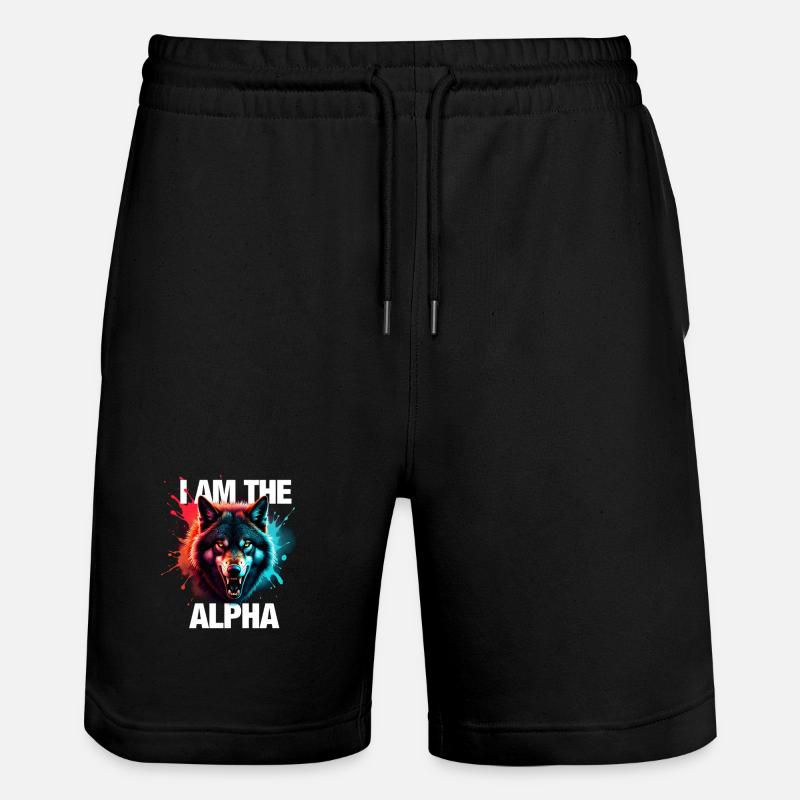 Je suis le loup alpha - Short de jogging bio TRAINER Stanley/Stella unisexe - noir