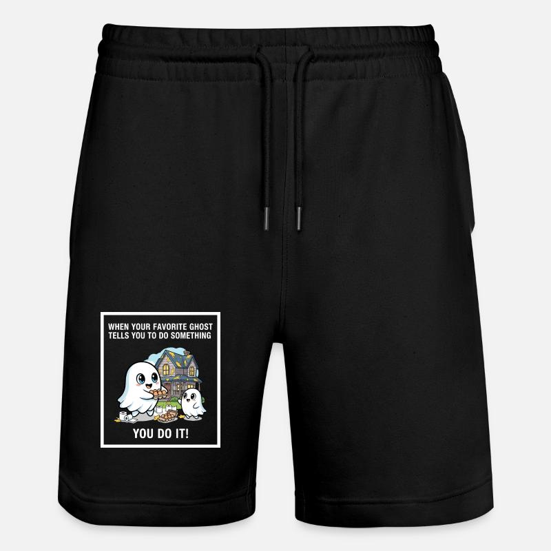 My favorite ghost - Stanley/Stella Trainer Unisex Organic Jogging Shorts - black