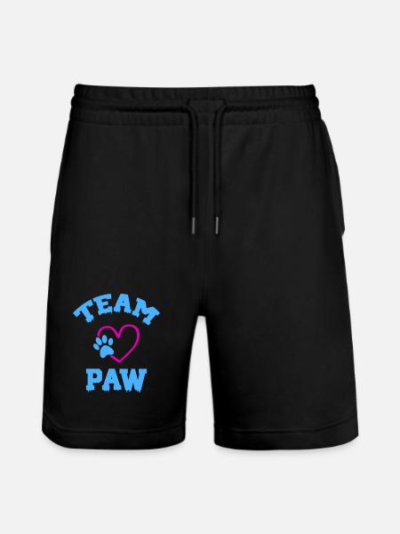 Team Paws Heart Logo - Stanley/Stella Trainer Unisex Organic Jogging Shorts - black
