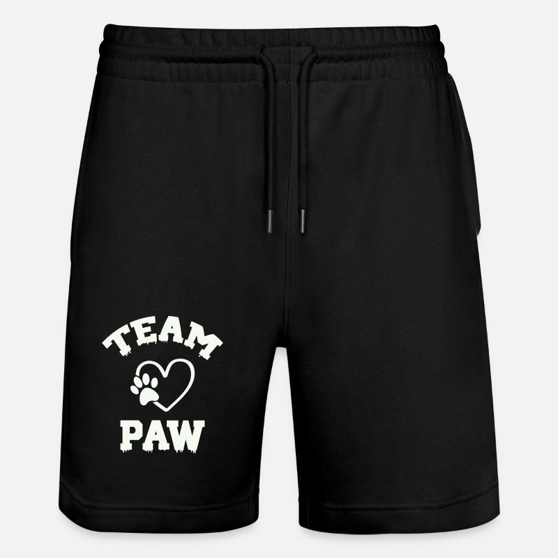 Team Paw Pfote - Stanley/Stella Unisex Bio Joggingshorts Trainer - Schwarz