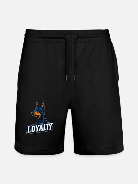 Doberman – Symbol of Loyalty | LOYALTY - Stanley/Stella Trainer Unisex Organic Jogging Shorts - black