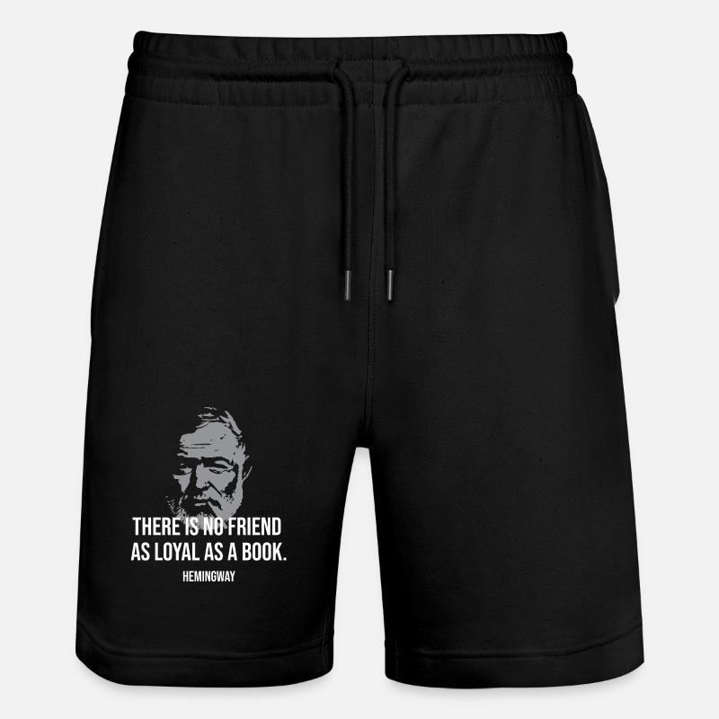 Ernest Hemingways Zitat über Freunde - Stanley/Stella Unisex Bio Joggingshorts Trainer  - Schwarz