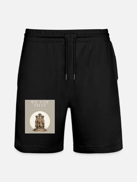 We Saw That Funny Meerkat - Stanley/Stella Unisex Bio Joggingshorts Trainer  - Schwarz