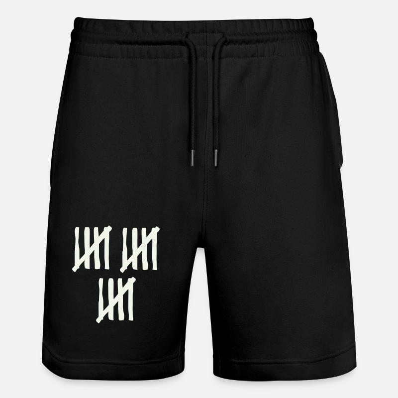 stripes_15 - Stanley/Stella Trainer Unisex Organic Jogging Shorts - black