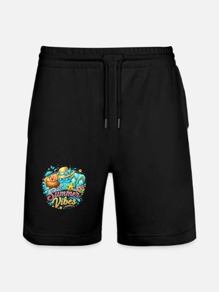 Atmosfere estive: Felicità da spiaggia e colori tropicali - Pantaloncini da jogger ecologici unisex Trainer di Stanley/Stella - nero