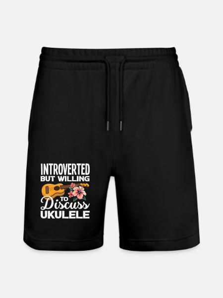 Funny Ukulele Designs and Sayings - Stanley/Stella Trainer Unisex Organic Jogging Shorts - black
