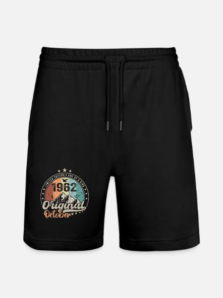 October | The Legends were born in October 1962 - Stanley/Stella Trainer Unisex Organic Jogging Shorts - black