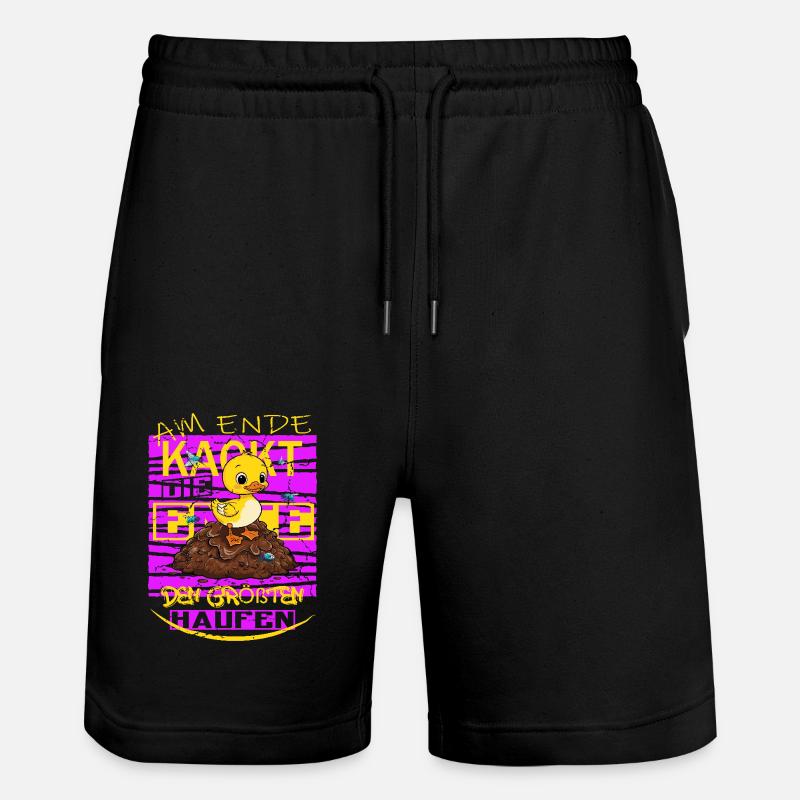 Caca de canard ! - Short de jogging bio TRAINER Stanley/Stella unisexe - noir