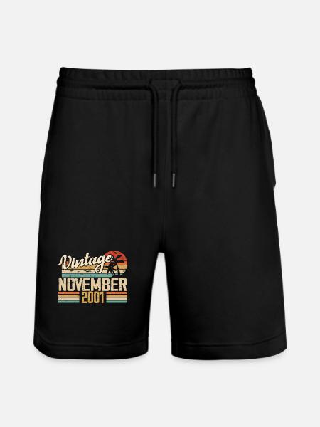 Legendary since November 2001 - Vintage 2001 - Stanley/Stella Trainer Unisex Organic Jogging Shorts - black