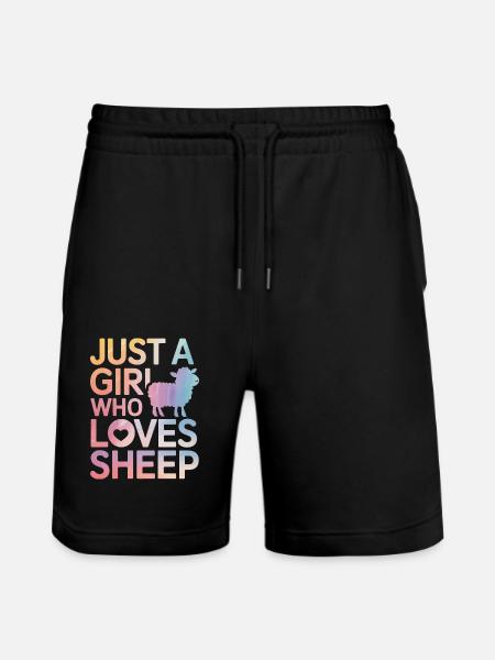 Sheep Sheep Farmer Lamb Farmer - Stanley/Stella Trainer Unisex Organic Jogging Shorts - black