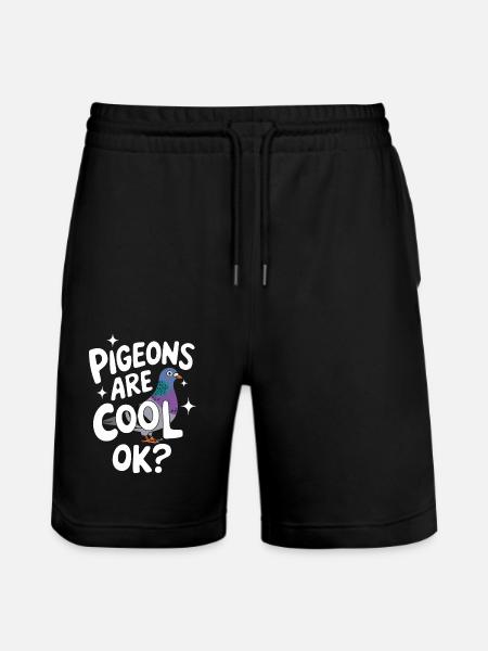 Taube Tauben Tier Vogel - Stanley/Stella Unisex Bio Joggingshorts Trainer  - Schwarz