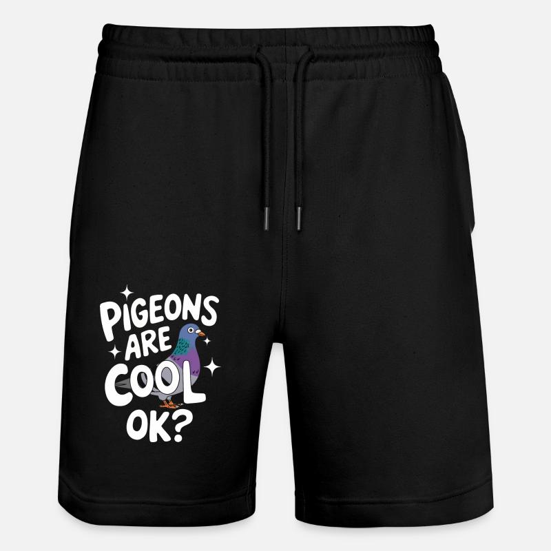 Taube Tauben Tier Vogel - Stanley/Stella Unisex Bio Joggingshorts Trainer  - Schwarz