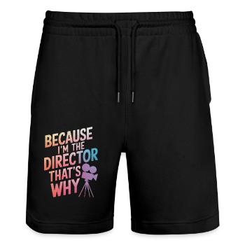 Filmmaker Film Director Cinematographer Film - Stanley/Stella Trainer Unisex Organic Jogging Shorts - black - Front - Nik (191cm) & Marisol (170cm)