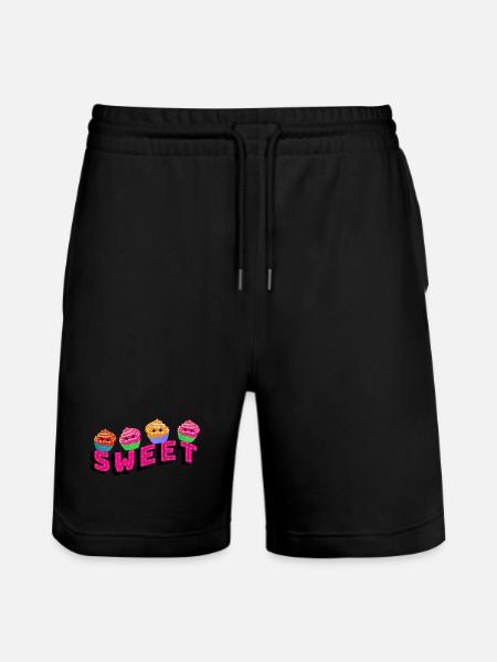 Cute cupcakes - Stanley/Stella Trainer Unisex Organic Jogging Shorts - black