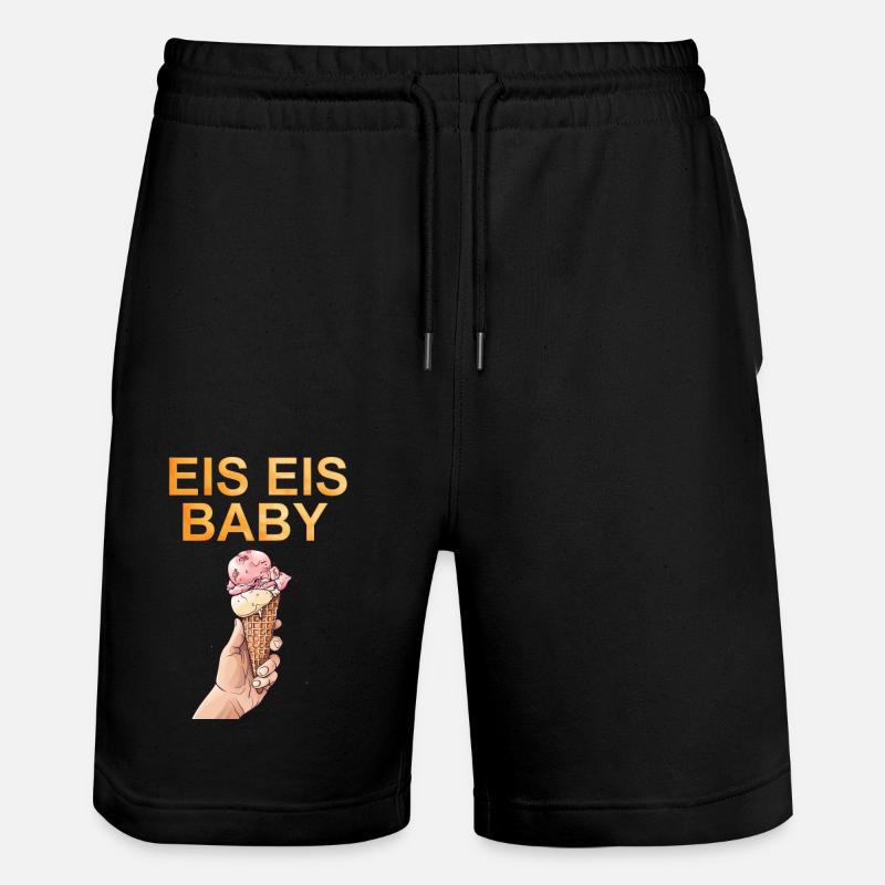Eis Eis Baby - Stanley/Stella Unisex Bio Joggingshorts Trainer  - Schwarz