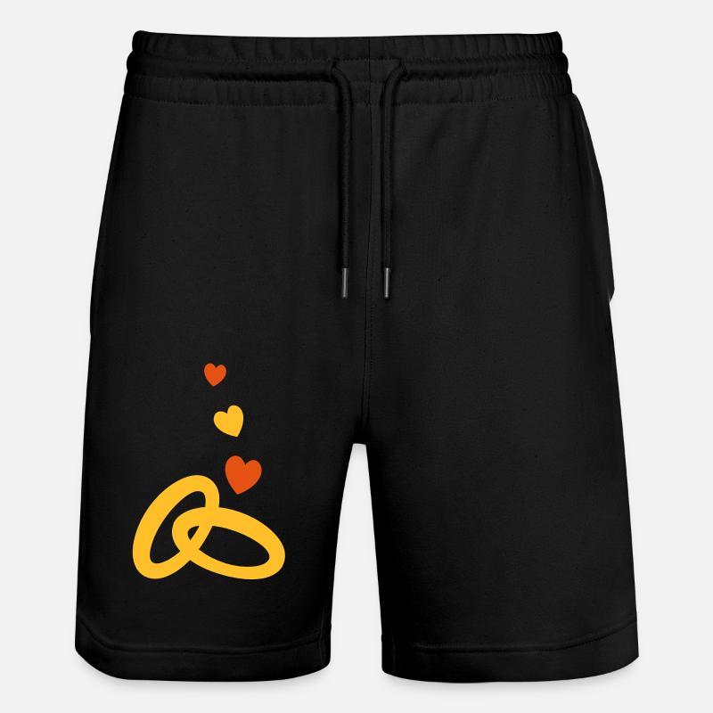 due anelli di nozze d'oro con il matrimonio il - Pantaloncini da jogger ecologici unisex Trainer di Stanley/Stella - nero