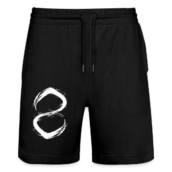 zahl 8 nummer acht Vektor weiß - Short de jogging bio TRAINER Stanley/Stella unisexe - noir - Devant - Nik (191cm) & Marisol (170cm)