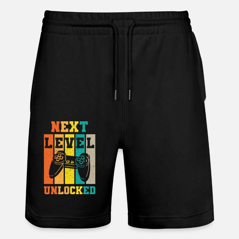 Nächstes Level freigeschaltet - Stanley/Stella Unisex Bio Joggingshorts Trainer  - Schwarz