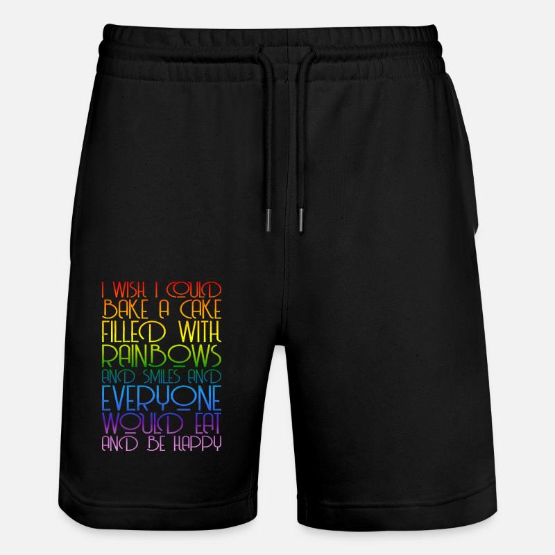 Rainbows Rainbow Grafik - Stanley/Stella Unisex Bio Joggingshorts Trainer  - Schwarz
