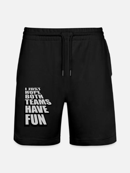 Both Teams Have Fun - Stanley/Stella Trainer Unisex Organic Jogging Shorts - black