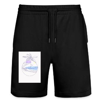 Urlaub Insel Erinnerungen Sommer - Stanley/Stella Unisex Bio Joggingshorts Trainer  - Schwarz - Vorne - Nik (191cm) & Marisol (170cm)