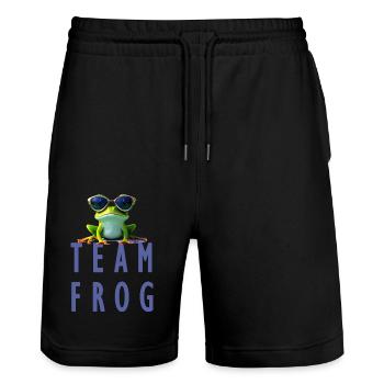 Équipe Frog - Short de jogging bio TRAINER Stanley/Stella unisexe - noir - Devant - Nik (191cm) & Marisol (170cm)