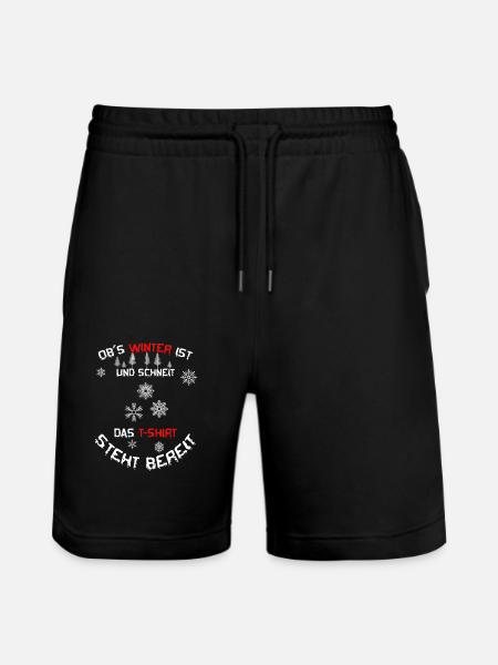 Om det är vinter och snöar är vädret klart - Ekologiska joggingshorts Trainer unisex från Stanley/Stella - svart