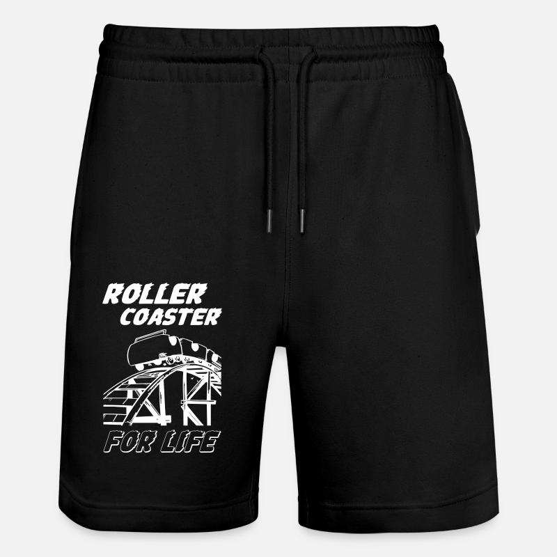 Roller Coaster For Life - Stanley/Stella Unisex Bio Joggingshorts Trainer - Schwarz