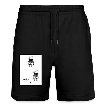 La fin est proche de T Bro - Short de jogging bio TRAINER Stanley/Stella unisexe - noir - Devant - Nik (191cm) & Marisol (170cm)