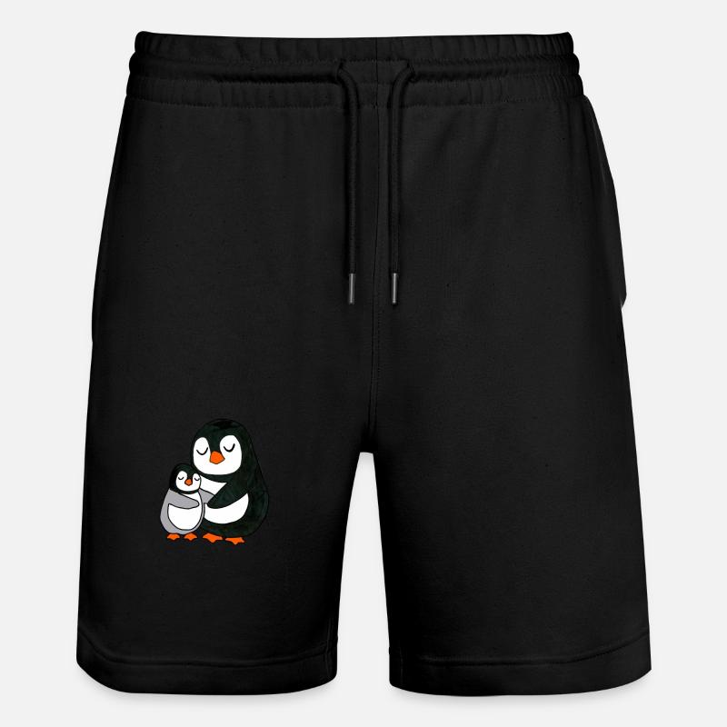 Pinguin United - Stanley/Stella Unisex Bio Joggingshorts Trainer  - Schwarz