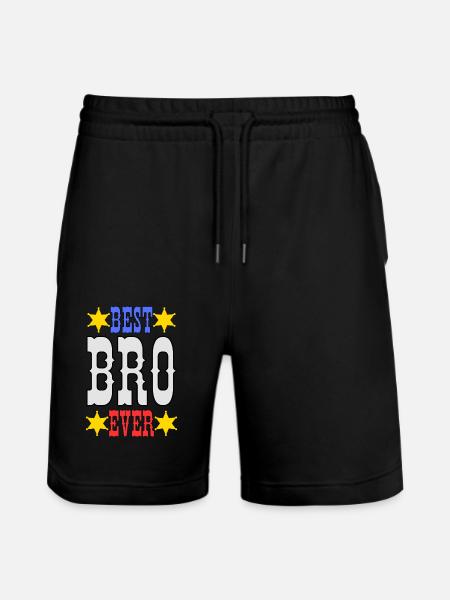Best brother ever - Stanley/Stella Trainer Unisex Organic Jogging Shorts - black