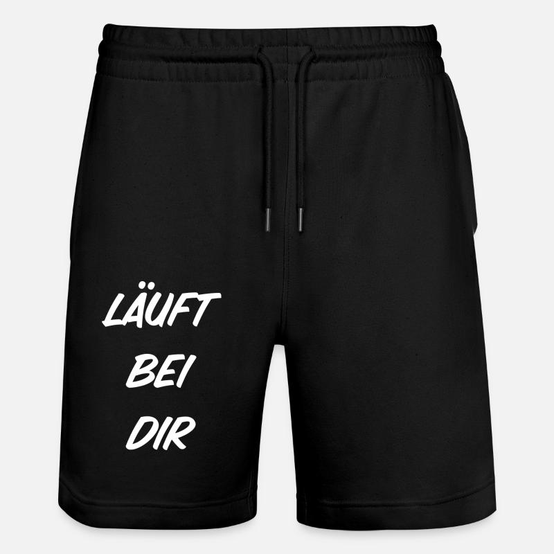 T-Shirt "Läuft bei Dir" - Stanley/Stella Unisex Bio Joggingshorts Trainer  - Schwarz