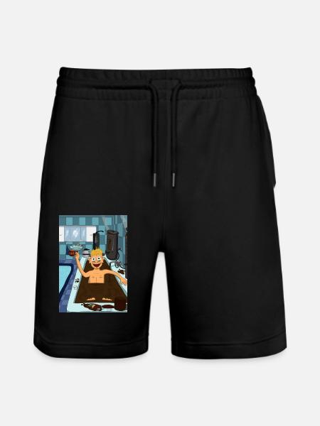 Kaffeebad - Stanley/Stella Unisex Bio Joggingshorts Trainer - Schwarz