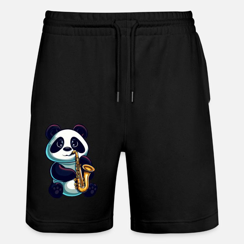 Panda Saxophones Musique classique Jazz - Short de jogging bio TRAINER Stanley/Stella unisexe - noir