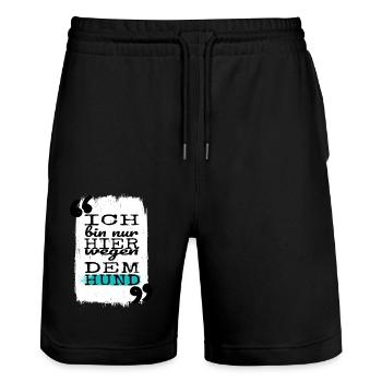 geburtstagsgeschenkidee witzig lustiger spruch - Stanley/Stella Unisex Bio Joggingshorts Trainer  - Schwarz - Vorne - Nik (191cm) & Marisol (170cm)