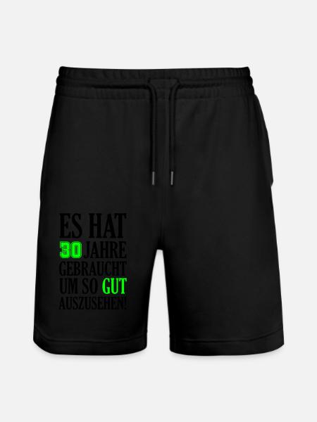 30 jahre gedauert - Stanley/Stella Unisex Bio Joggingshorts Trainer  - Schwarz