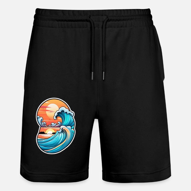 vague - été - vacances - Short de jogging bio TRAINER Stanley/Stella unisexe - noir
