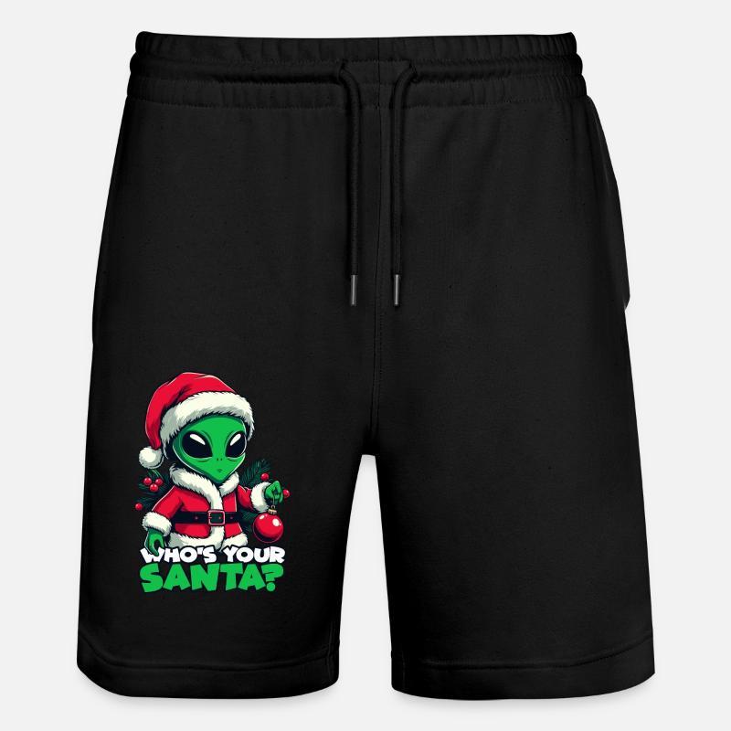 Santa Alien - Stanley/Stella Unisex Bio Joggingshorts Trainer  - Schwarz