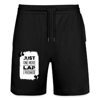 jokes swim bike run tshirts humor swimmers - Stanley/Stella Unisex Bio Joggingshorts Trainer  - Schwarz - Vorne - Nik (191cm) & Marisol (170cm)