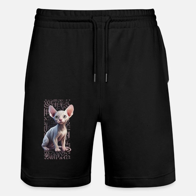 Sphynx Cat calligraphitti - Short de jogging bio TRAINER Stanley/Stella unisexe - noir