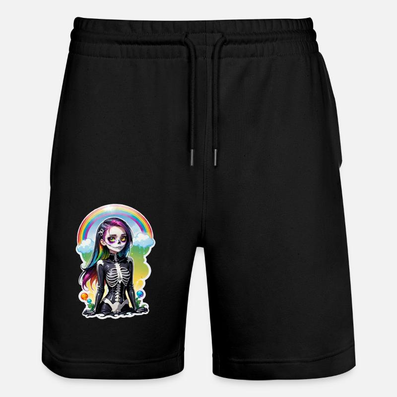 Halloween - Rock & Regenbogen - Stanley/Stella Unisex Bio Joggingshorts Trainer  - Schwarz