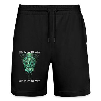 dia de los muertos - Stanley/Stella Unisex Bio Joggingshorts Trainer  - Schwarz - Vorne - Nik (191cm) & Marisol (170cm)