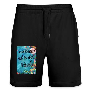 My costume is in the wash - Stanley/Stella Trainer Unisex Organic Jogging Shorts - black - Front - Nik (191cm) & Marisol (170cm)