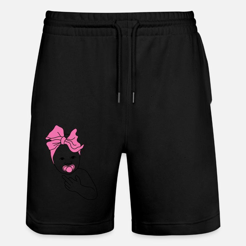 Majeur de bébé rose - Short de jogging bio TRAINER Stanley/Stella unisexe - noir